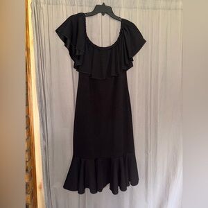 Lularoe Elegant Black Ruffle Dress